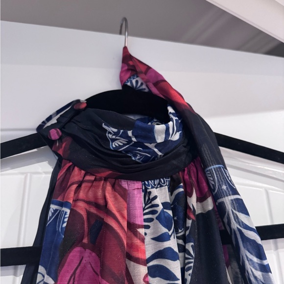 Ted Baker Organza Floral Halter Maxi Dress - Pink and Blue - Picture 4 of 7